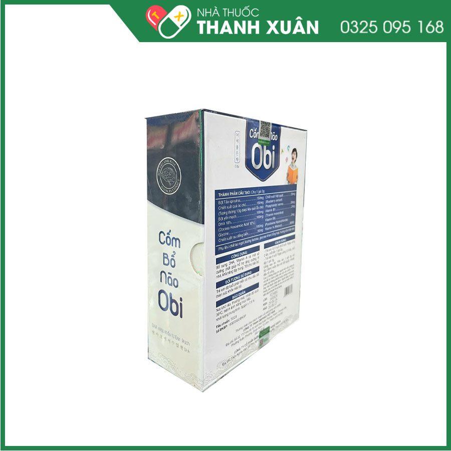 Cốm Bổ Não OBI bổ sung dưỡng chất tốt cho não bộ giúp tăng cường trí nhớ, tăng khả năng tập chung